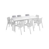 Salotto da giardino sedie effetto rattan bianco - Arret