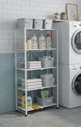 Scaffali Bianco 5 Ripiani Peso Supportato 40 kg, - Minori