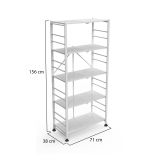 Scaffali Bianco 5 Ripiani Peso Supportato 40 kg, - Minori