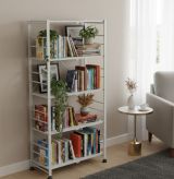 Scaffali Bianco 5 Ripiani Peso Supportato 40 kg, - Minori