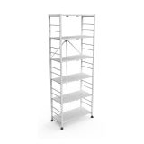 Scaffali Bianco 6 Ripiani Peso Supportato 40 kg, - Ficulle