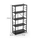 Scaffali Nero 5 Ripiani Peso Supportato 40 kg, - Minori