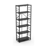 Scaffali Nero 6 Ripiani Peso Supportato 40 kg, - Ficulle