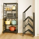 Scaffali Nero Ruote 3 Ripiani, Peso Supportato 40 kg - Cossato