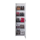 Scarpiera 10 paia bianca 50x178h cm con specchio - Amonature