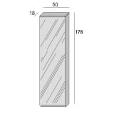 Scarpiera 10 paia bianca 50x178h cm con specchio - Amonature