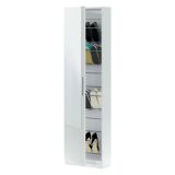 Scarpiera 16 paia bianca 50x180h cm 1 anta specchio - Euro