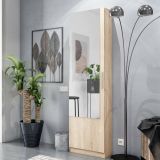 Scarpiera 16 paia rovere 50x180h cm con specchio - Euro