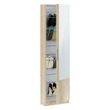 Scarpiera 16 paia rovere 50x180h cm con specchio - Euro