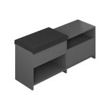 Scarpiera 2 ante antracite 120x51h cm - Nuri