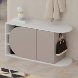 Scarpiera 2 ante beige e bianca 104x50h cm - Kyle