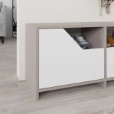 Scarpiera 2 ante beige e bianca 105x47h cm - Berto