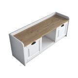Scarpiera 2 ante bianca e noce 120x45h cm - Egay