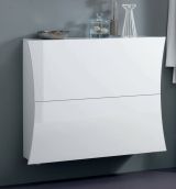Scarpiera 2 ante bianca lucida 101x82h cm - Kronos