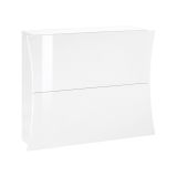 Scarpiera 2 ante bianca lucida 101x82h cm - Kronos