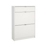 Scarpiera 2 ante e 1 cassetto bianca 70x101h cm - Theophile
