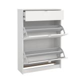 Scarpiera 2 ante e 1 cassetto bianca 70x101h cm - Theophile