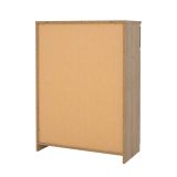 Scarpiera 2 ante e 1 cassetto rovere e nera 80x111h cm - Angilops