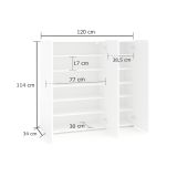 Scarpiera 3 ante antracite 120x115h cm - Stamira