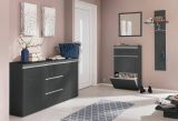 Scarpiera 3 ante antracite lucida 60x108h cm - Alejandra