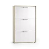 Scarpiera 3 ante bianca e rovere 67x112h cm - Axinite