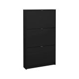 Scarpiera 3 ante nera 70x123h cm in legno - Aran