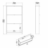 Scarpiera 3 ante nera 70x123h cm in legno - Aran