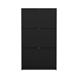 Scarpiera 3 ante nera 70x123h cm - Irina