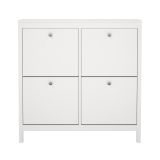 Scarpiera 4 ante bianca 102x102h cm - Actinidia