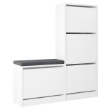 Scarpiera 4 ante bianca 105x118h cm - Velma
