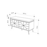Scarpiera 4 ante bianca 107x55h cm - Velma