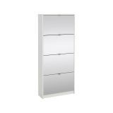 Scarpiera 4 ante bianca 70x162h cm 24 paia - Aepytus
