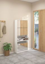 Scarpiera 4 ante bianca 70x162h cm 24 paia - Aepytus