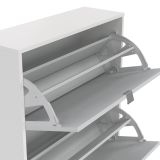 Scarpiera 4 ante bianca 70x162h cm 24 paia - Aepytus