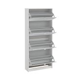 Scarpiera 4 ante bianca 70x162h cm 24 paia - Aepytus
