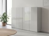 Scarpiera 4 ante grigia 160x115h cm - Abdul