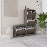 Scarpiera 4 ante marrone 105x119h cm - Velma