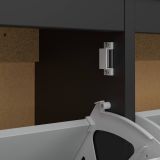 Scarpiera 4 ante nera 102x102h cm - Actinidia