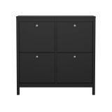 Scarpiera 4 ante nera 102x102h cm - Actinidia