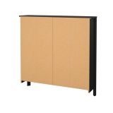 Scarpiera 4 ante nera 102x102h cm - Actinidia