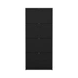Scarpiera 4 ante nera 70x162h cm 12 paia - Desideria