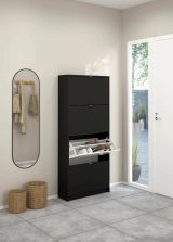 Scarpiera 4 ante nera 70x162h cm - Epidoto