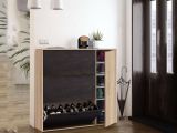Scarpiera 4 ante rovere e nera 106x115h cm - Ammour