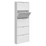 Scarpiera 5 ante bianca lucida 70x180h cm - Anatra