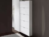 Scarpiera 5 ante bianca lucida 70x180h cm - Anatra