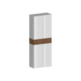 Scarpiera 5 ante bianca lucida e rovere 76x200h cm - Asklol