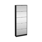 Scarpiera 5 ante nera 71x181h cm - Angiolo