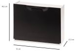 Scarpiera 6 paia nera 51x40h cm - Avon