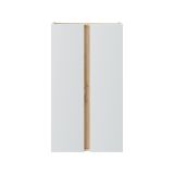 Scarpiera Ajlune, Mobile portascarpe, Armadio da ingresso multiuso, Mobiletto per calzature, 57x35 h102 cm, Bianco e Rovere Nodi