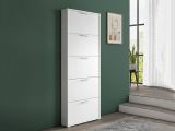 Scarpiera alta 5 ante bianca 67x184h cm - Amigo